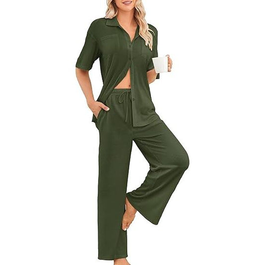 Women's Waffle Knit Two-Piece Suit