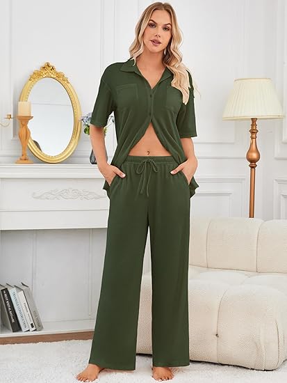 Women's Waffle Knit Two-Piece Suit